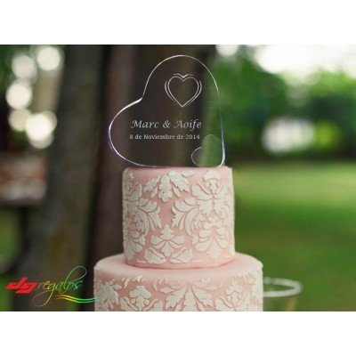 Topper Corazón para tartas