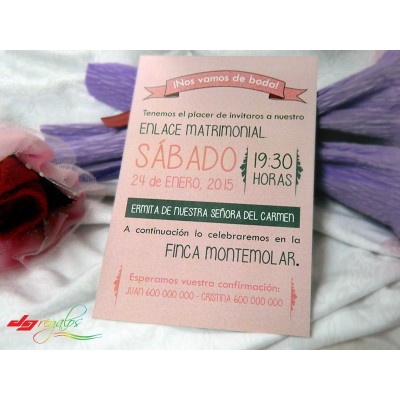 Invitación de Bodas Modelo Globos