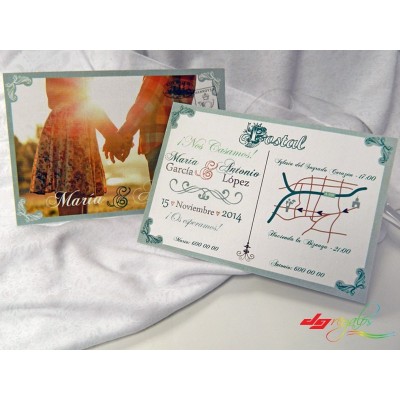 Invitación de Bodas Modelo Postal