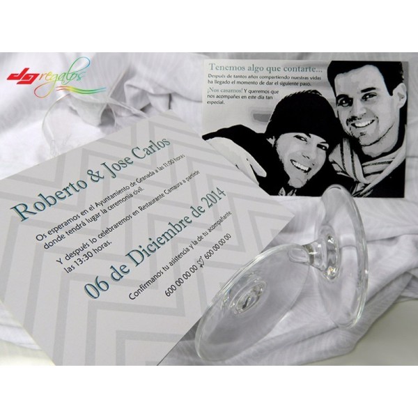 Invitación de Bodas en Blanco y Negro (Nosotros)