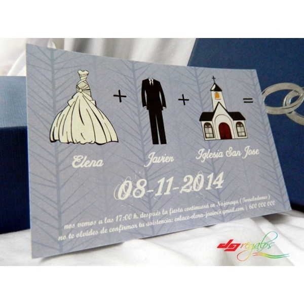 Invitación de Bodas Modelo Suma y Sigue