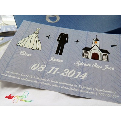 Invitación de Bodas Modelo Suma y Sigue