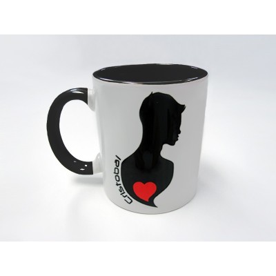 Taza personalizada silueta él