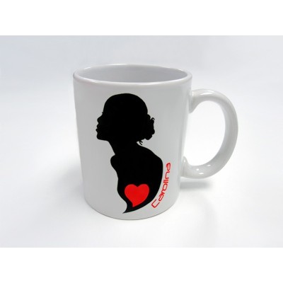Taza personalizada silueta él