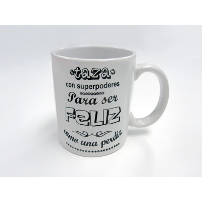 Taza personalizada Feliz como una perdiz