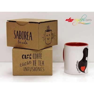 Taza personalizada silueta él