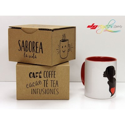 Taza personalizada silueta él