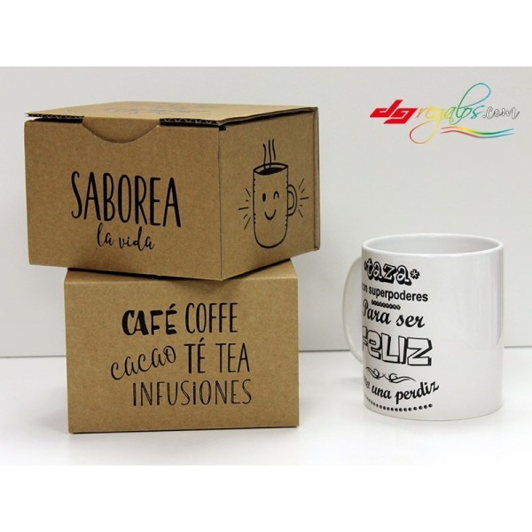 Taza personalizada 'Feliz como una perdiz'