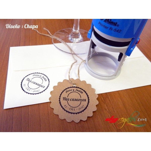 Sellos Personalizados Redondos para Bodas y Eventos