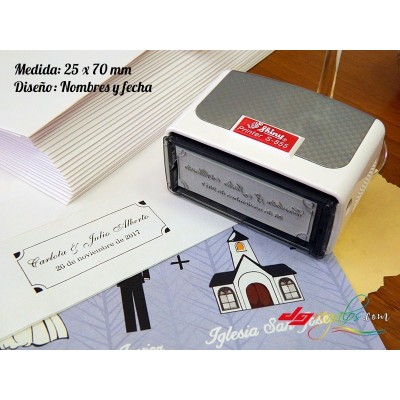 Sellos personalizados rectangulares