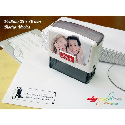Sellos personalizados rectangulares