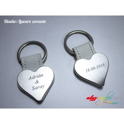 Lllavero corazon personalizado