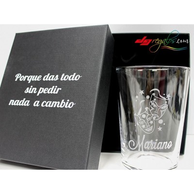 Vasos de sidra o cubatas grabado a láser