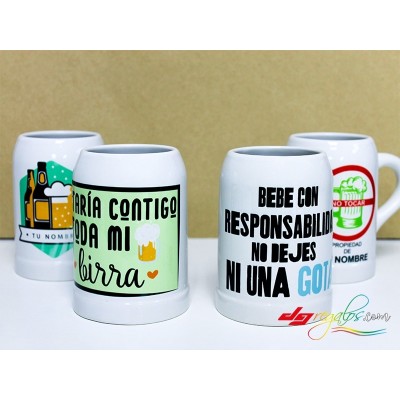 Jarras de cerveza personalizadas a todo color