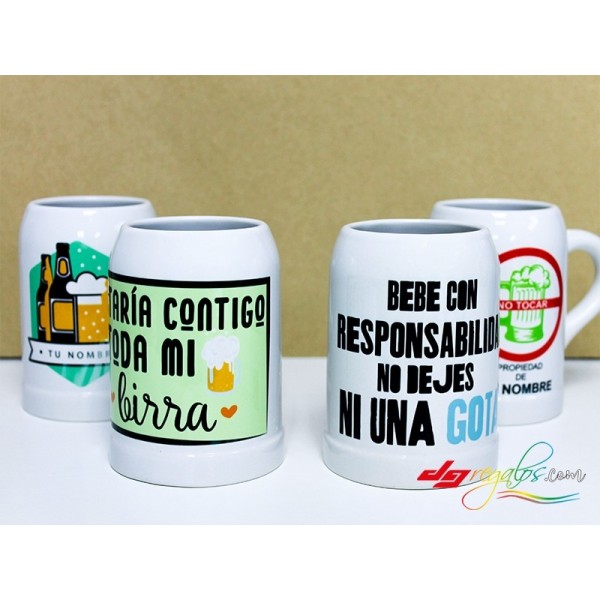 Jarras de cerveza personalizadas a todo color