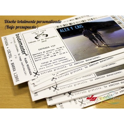 Invitación de Bodas Modelo Entrada Concierto