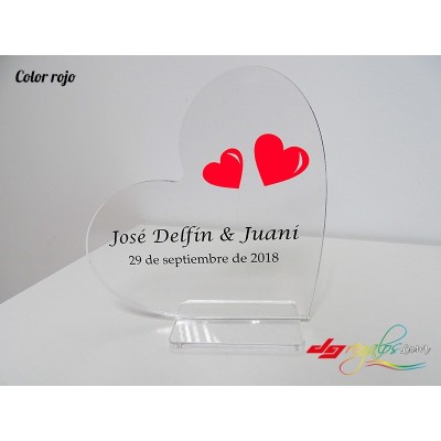 Topper Corazón para tartas