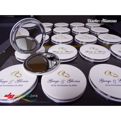 Espejo de bolso personalizado