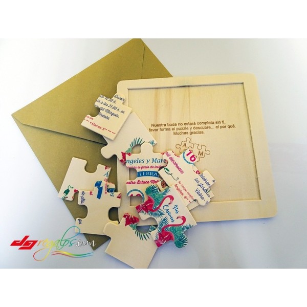 Invitación de boda "Puzzle"