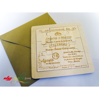 Invitación de boda "Puzle"