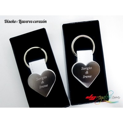 Lllavero corazon personalizado
