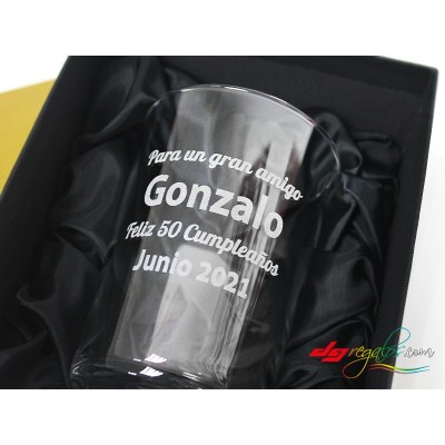 Vasos de sidra o cubatas grabado a láser