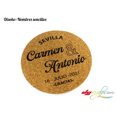 Posavasos personalizados de corcho ecológico