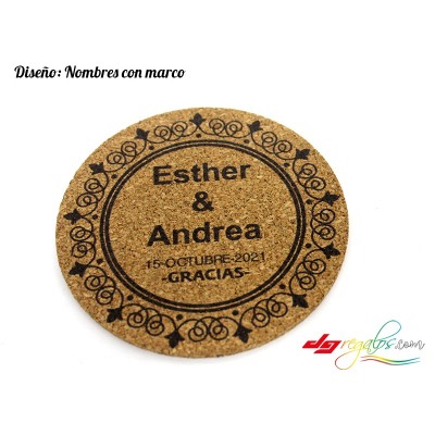 Posavasos personalizados de corcho ecológico