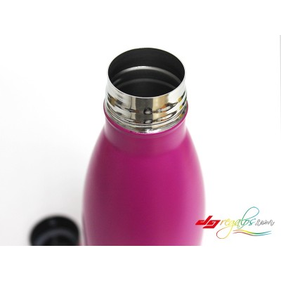 Botella de acero inoxidable personalizada con grabado a láser