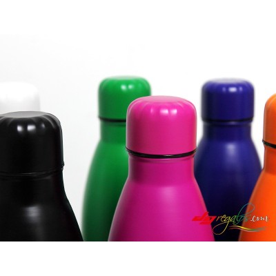 Botella de acero inoxidable personalizada con grabado a láser