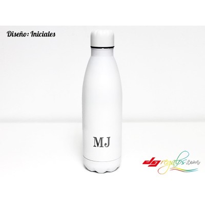 Botella de acero inoxidable personalizada con grabado a láser