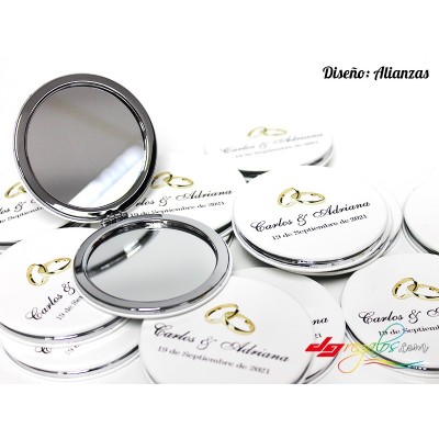 Espejo de bolso personalizado