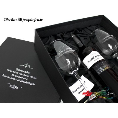 Copas de vino grabadas