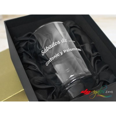 Vasos de sidra o cubatas grabado a láser