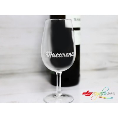 Copa catavino grabada a láser