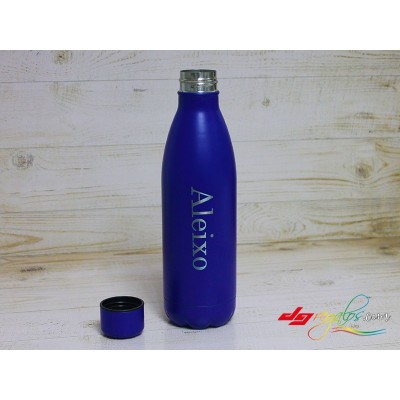 Botella de acero inoxidable personalizada con grabado a láser