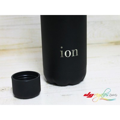 Botella de acero inoxidable personalizada con grabado a láser