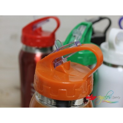 Bidón o botella termo de acero inoxidable grabado a láser ideal para escapadas o el gimnasio
