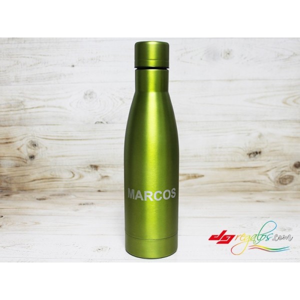 Botella Térmica de Acero Inoxidable con Grabado a Láser