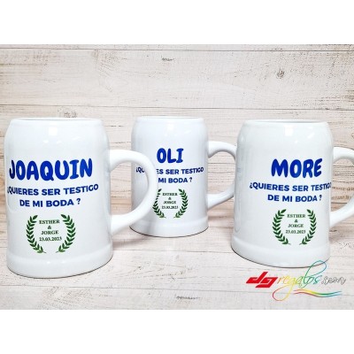 Jarras de cerveza personalizadas a todo color