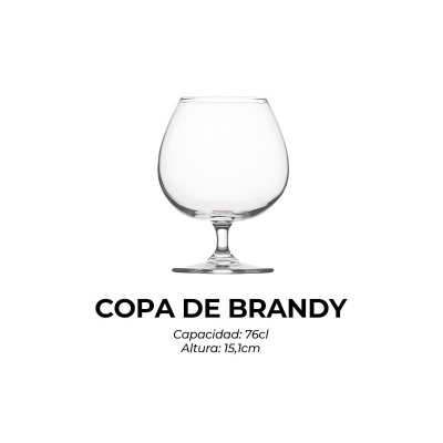Copa coñac grabada