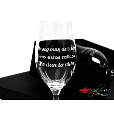 Copa de cerveza personalizada grabada a láser