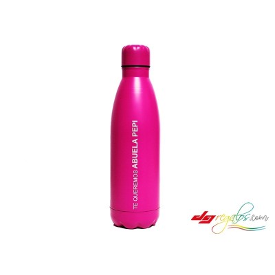 Botella de acero inoxidable personalizada con grabado a láser
