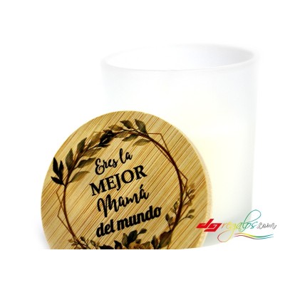 Vela Aromática Personalizada con Tapa de Madera