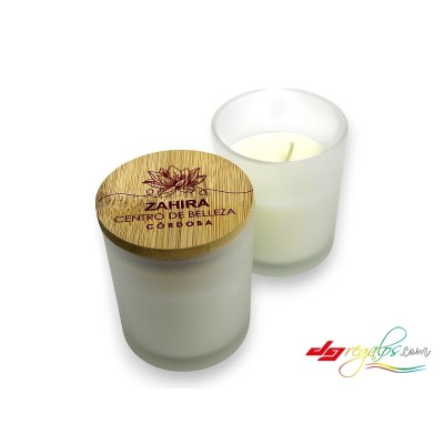 Vela Aromática Personalizada con Tapa de Madera
