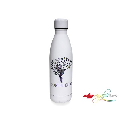 Botella de acero inoxidable personalizada con grabado a láser
