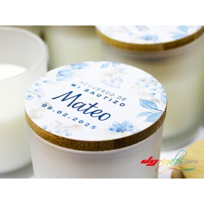 Vela Aromática Personalizada con Tapa de Madera