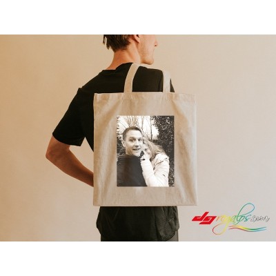 Tote Bag Personalizada de Algodón Natural – Crea Tu Bolsa con Foto, Texto o Diseño Propio