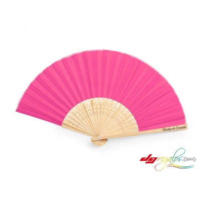 Abanico Blanco Personalizado con Varillas de Madera – Ideal para Bodas, Comuniones y Eventos Especiales