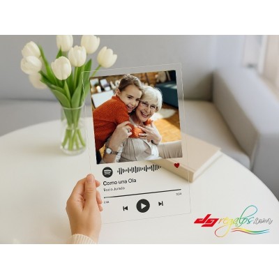 Placa Personalizada de Spotify – Tu Canción y Foto en un Regalo Inolvidable